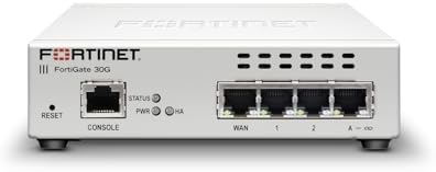Fortinet FortiGate-30G Firewall for Small Offices with 4 Gigabit Ethernet RJ45 Ports (FG-30G