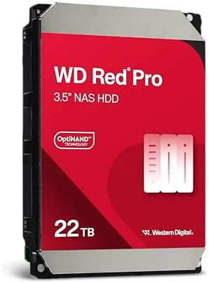 Western Digital 16TB WD Red Pro NAS Internal Hard Drive HDD - 7200 RPM, SATA 6 Gb/s, CMR, 512 MB Cache, 3.5" - WD161KFGX