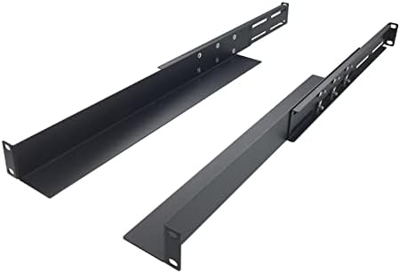JINGCHENGMEI 1U Universal 4-Post Rack Mount Server Shelf Rails for Dell Compaq HP IBM APC - 16-33 Inches Adjustable Depth-110 lbs Capacity (16-33" Rails)|B0BJYZK269