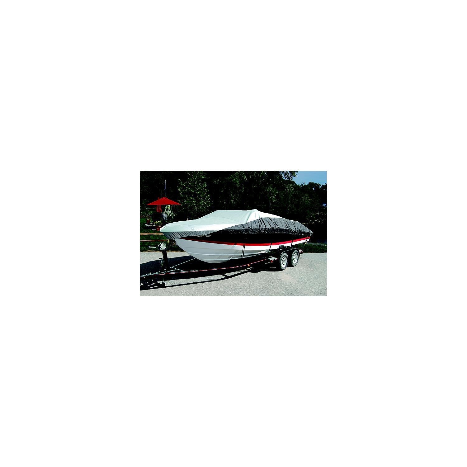 Taylor Made 70901 BoatGuard Eclipse Two-Tone Boat Cover, Heavy Duty Polyester, Includes Storage Bag, Tie-Downs, Support Pole