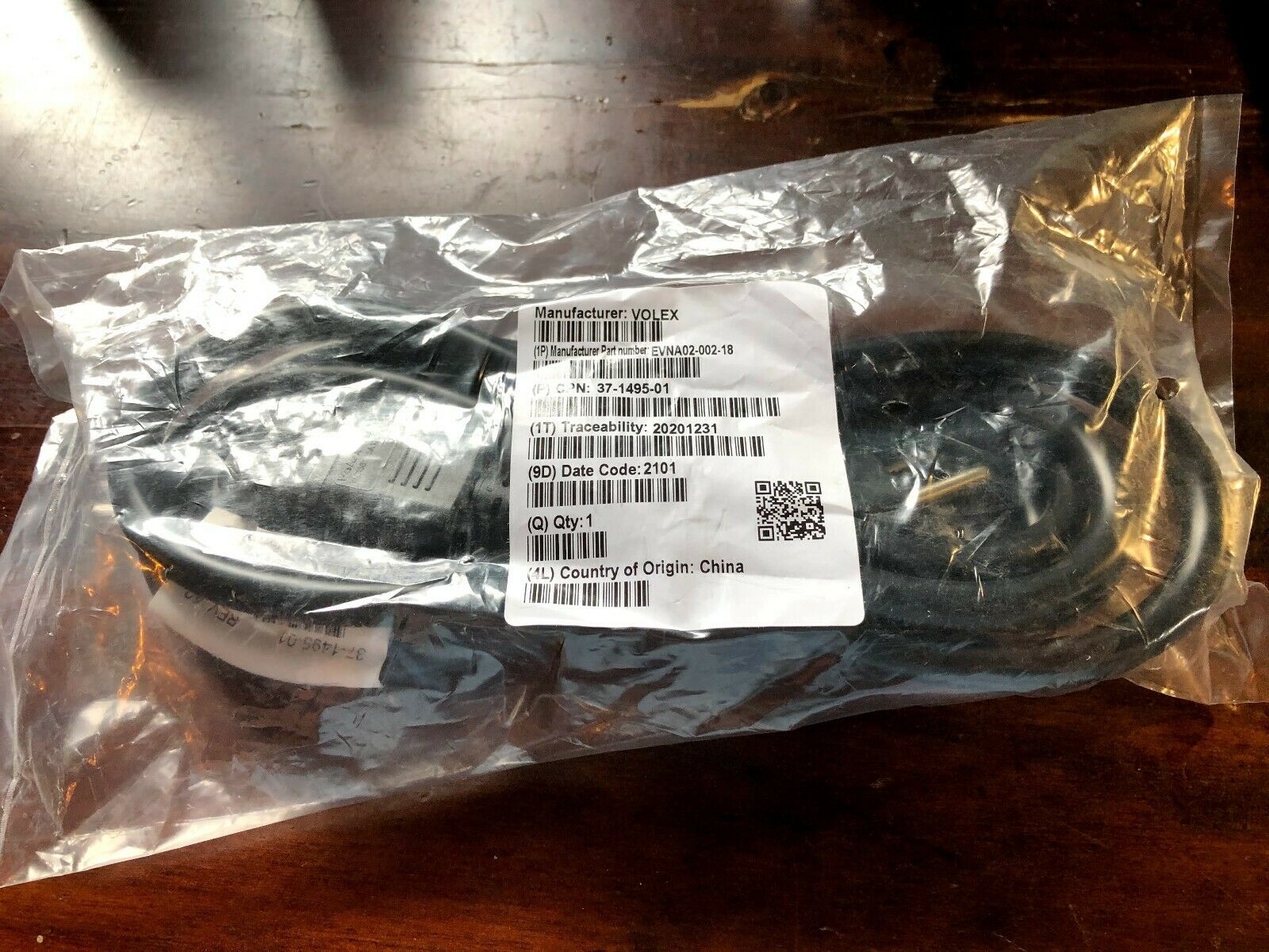 Cisco 37-1132-01 / 37-1495-01 8FT 13 a FNFP IEC-C15 - NEMA 5-15P - High Temp  Notched Power Cord