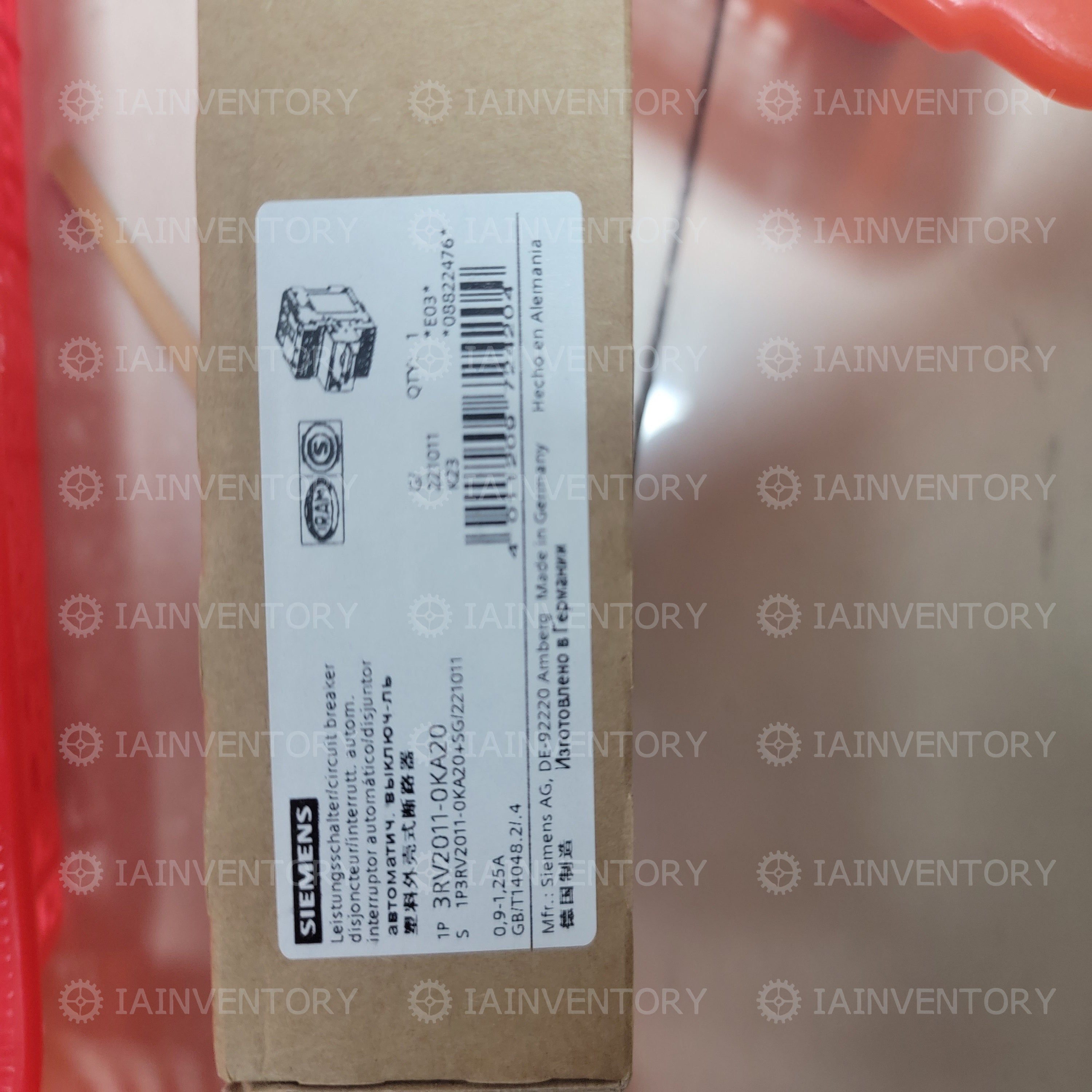 SIEMENS 3RV2011-0KA20 Circuit Breaker Overload Relay0.9-1.25A * NO BOX *