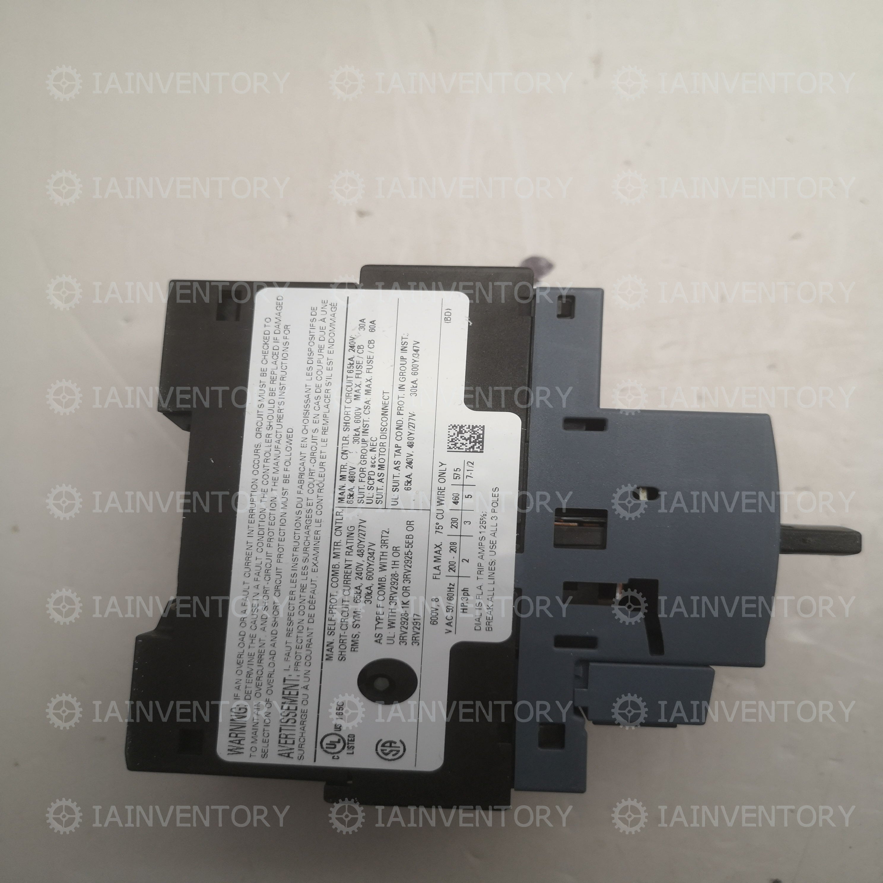 Siemens 3RV2011-1HA15 Circuit Breaker 3RV2 011-1HA15