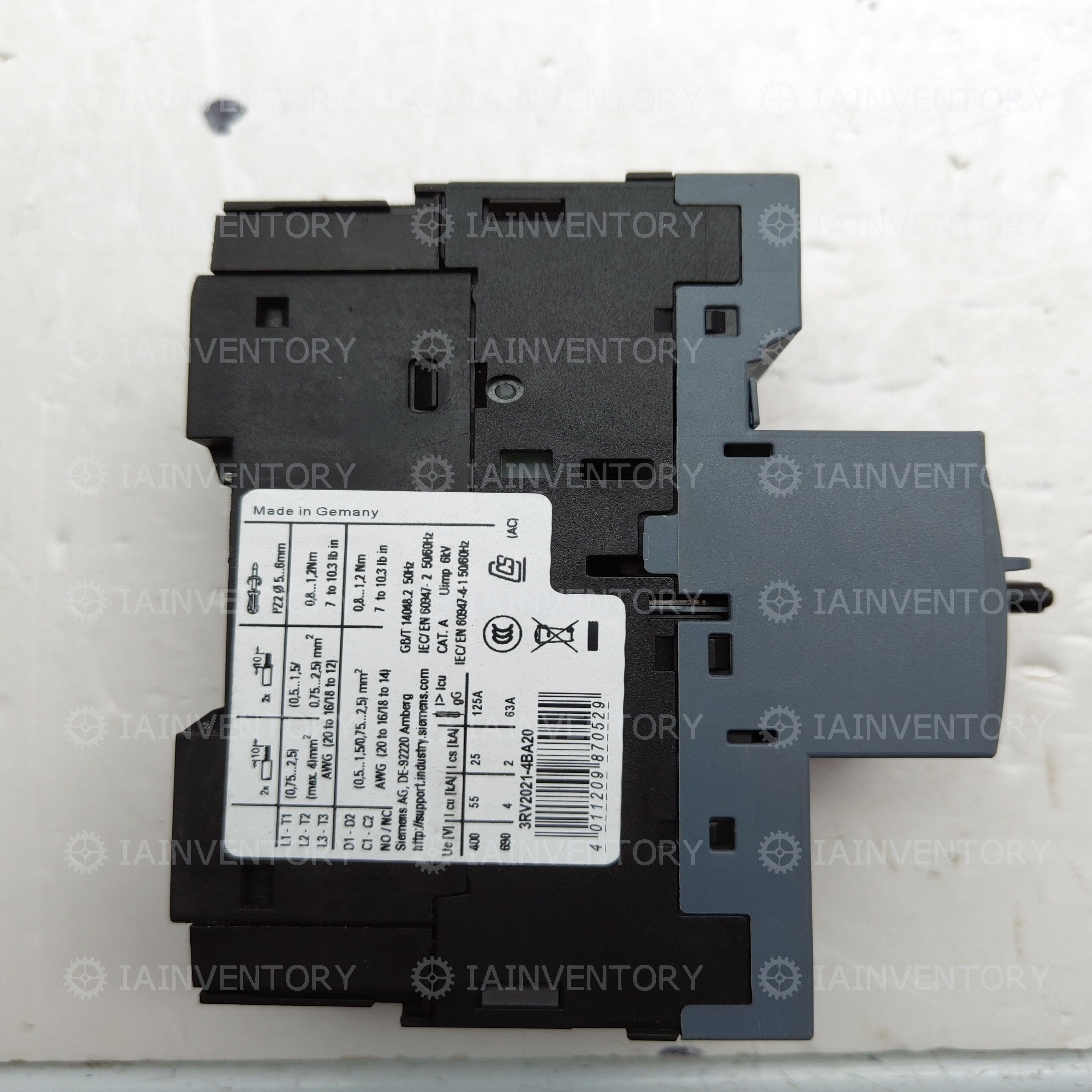 Siemens 3RV2021-4BA20 Power Switch 3RV2 021-4BA20