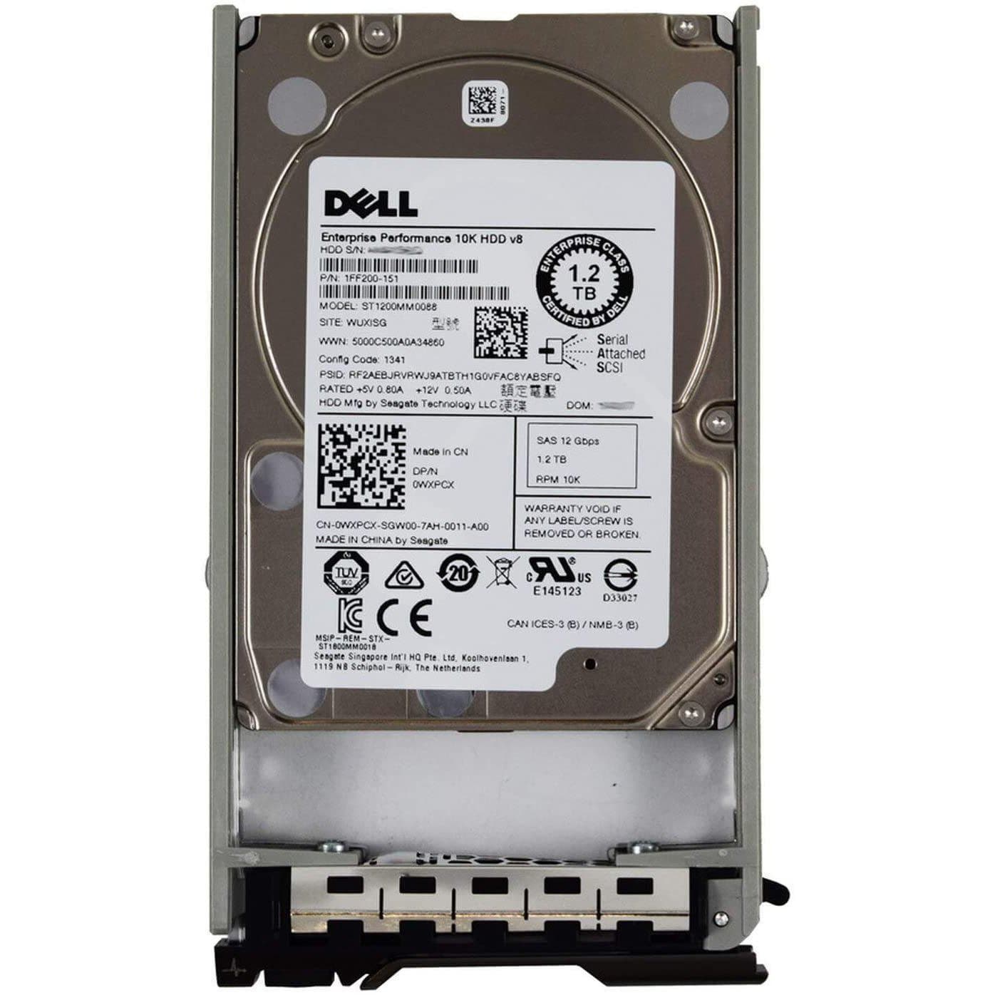 400-AHEB TNC Genuine 1.2TB 12GBPS 10K SAS 2.5 with Genuine Caddy New 400-AHEB Genuine 12-TB 12Gb 10K 25 SAS w/G176J [ 5 Pack-FoxTI