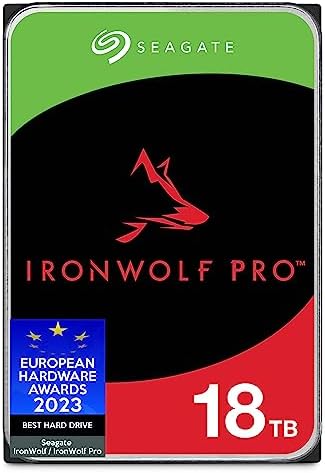 Seagate IronWolf Pro 18TB NAS HDD, ST18000NE000 SATA 6Gb/s 3.5" (Renewed