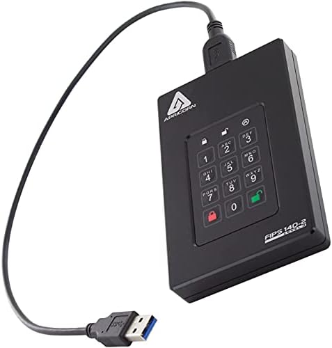 Apricorn 2TB Aegis Fortress L3- FIPS Level 3 Validated USB 3.0 Hardware Encrypted Portable Drive (AFL3-2TB , black