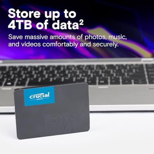 Crucial BX500 1TB 3D NAND SATA 2.5-Inch Internal SSD, up to 540MB/s - CT1000BX500SSD1, Solid State Drive