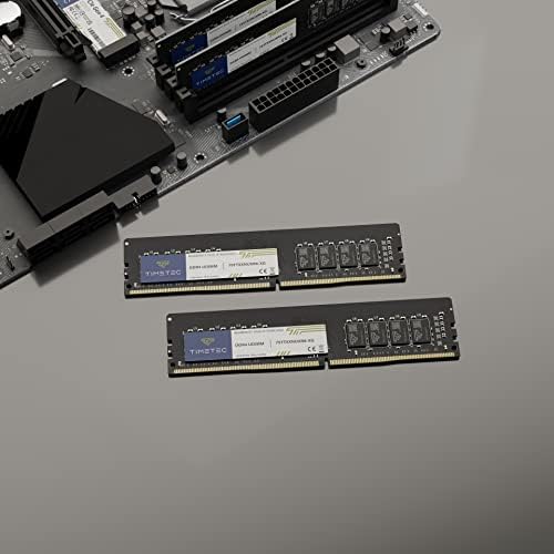 Timetec Premium 32GB KIT(2x16GB DDR4 2666MHz PC4-21300 Non-ECC Unbuffered 1.2V CL19 2Rx8288 Pin UDIMM Desktop Memory RAM(32GB KIT(2x16GB
