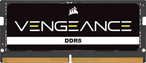 CORSAIR Vengeance SODIMM DDR5 RAM 32GB (1x32GB 4800MHz CL40-40-40-77 1.1V Intel AMD Laptop Notebook Memory - Black (CMSX32GX5M1A4800C40