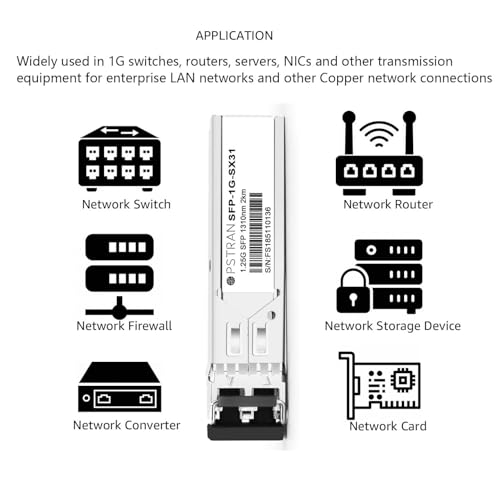 1000BASE-SX SFP Optical Transceiver Module Compatible with HPE Aruba J4858D J4858DCM JL745A Q8N53A ProCurve J4858C J4858B J4858A 850nm 550m DDM Duplex LC MMF 10pcs/Pack