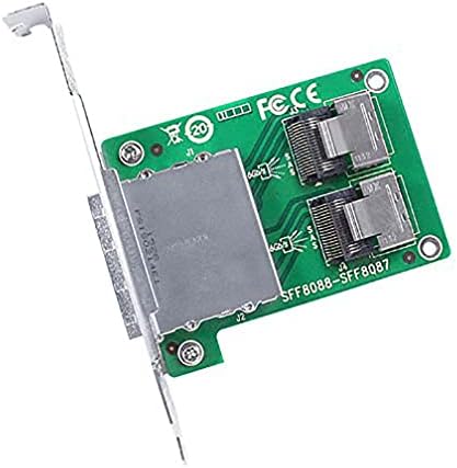 Fiber 12G Internal PCIe Controller Card, 8 Ports 12Gb/s SATA + SAS HBA Card, Broadcom's 3008 Chip, PCI Express 3.0 X8, 2X Mini SAS SFF-8643 Ports, Same as 9300-8I with Low Profile Bracket