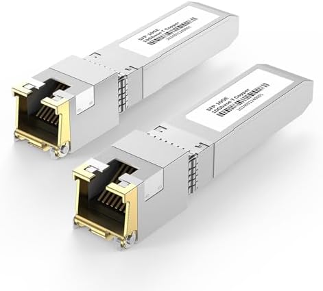 [4 Pack] 10Gb SFP+ to RJ-45 Module Transceiver 98Ft (30m, SFP+ Copper Ethernet for CAT6a /7 Transceivers Compatible with 5Gb/ 2.5Gb/ 1Gb, NOT Compatible with Brand Dell, Aruba, HP, H3C