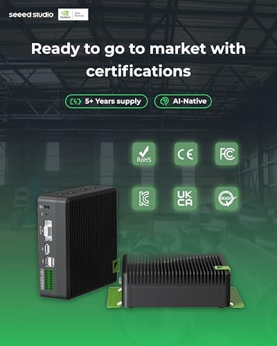 NVIDIA Jetson Orin NX 16GB Edge AI Device - reComputer J4012, 4xUSB 3.2, M.2 Key E & Key M Slot, Pre-Installed Jetpack System with NVIDIA Jetpack on 128GB NVMe SSD