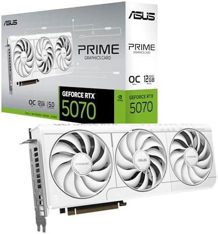 ASUS The SFF-Ready Prime GeForce RTX™ 5070 12GB GDDR7 Graphics Card (PCIe® 5.0, 12GB GDDR7, HDMI®/DP 2.1, 2.5-Slot, Axial-tech Fans, Dual BIOS