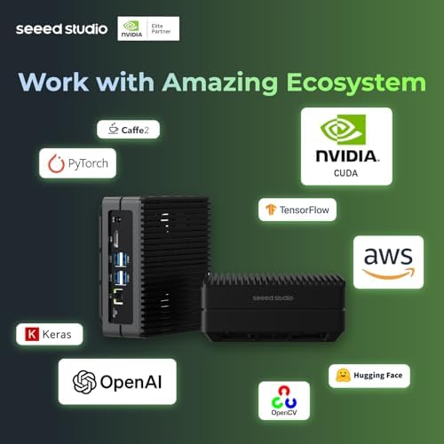 NVIDIA Jetson Orin NX 16GB Edge AI Device - reComputer J4012, 4xUSB 3.2, M.2 Key E & Key M Slot, Pre-Installed Jetpack System with NVIDIA Jetpack on 128GB NVMe SSD