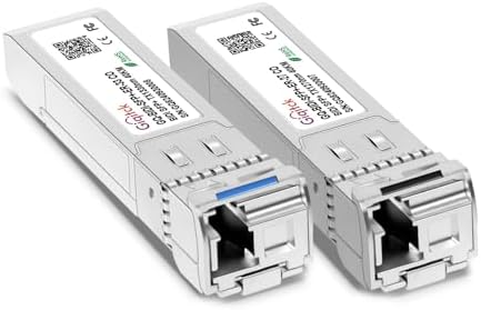 10GBASE-BX60-UD BiDi SFP+ Module, TX 1270nm/1330nm, RX 1330nm/1270nm, 60km DOM Simplex LC/UPC SMF Optical Transceiver Networking Mini Gbic for Dell GP-SFP-10GBX-U-60/ GP-SFP-10GBX-D-60
