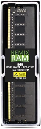 NEMIX RAM 64GB (2X32GB DDR4 2666MHZ PC4-21300 2Rx8 1.2V CL19 288-PIN ECC Unbuffered UDIMM Memory KIT Compatible with Dell Precision 3930 Rack Workstation