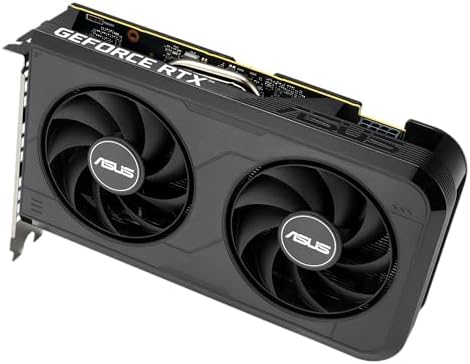 ASUS Dual NVIDIA GeForce RTX 3050 6GB OC Edition Gaming Graphics Card - PCIe 4.0, 6GB GDDR6 Memory, HDMI 2.1, DisplayPort 1.4a, 2-Slot Design, Axial-tech Fan Design, 0dB Technology, Steel Bracket