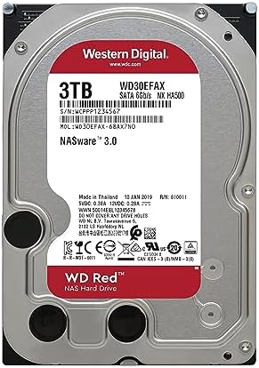 Western Digital 2TB WD NAS Internal Hard Drive HDD - 5400 RPM, SATA 6 Gb/s, SMR, 256MB Cache, 3.5" - WD20EFAX, Red