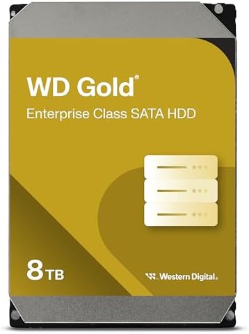 Western Digital 24TB WD Gold Enterprise Class SATA Internal Hard Drive HDD - 7200 RPM, SATA 6 Gb/s, 512 MB Cache, 3.5" - WD242KRYZ