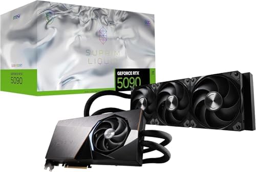 MSI GeForce RTX 5090 32G SUPRIM Liquid SOC — 32GB GDDR7 (28Gbps/512-bit, PCIe 5, Boost: 2565MHz, Water Cooling, HDMI 2.1b, DisplayPort 2.1b