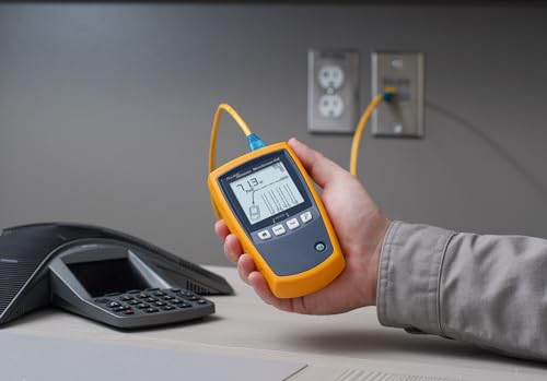 Fluke Networks - 5018508 MS-POE MicroScanner Copper Cable Verifier and PoE tester for RJ-45 Category 5-6A Ethernet Cables, Identifies Supplied Class 0-8 Power from Ethernet PSE Devices
