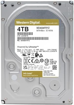 Western Digital 24TB WD Gold Enterprise Class SATA Internal Hard Drive HDD - 7200 RPM, SATA 6 Gb/s, 512 MB Cache, 3.5" - WD242KRYZ