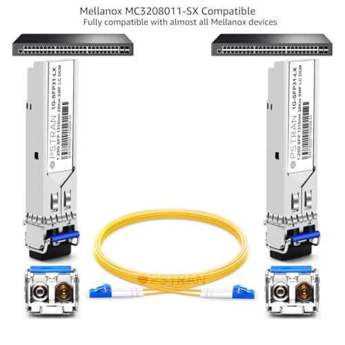 1000BASE-SX SFP Optical Transceiver Module Compatible with HPE Aruba J4858D J4858DCM JL745A Q8N53A ProCurve J4858C J4858B J4858A 850nm 550m DDM Duplex LC MMF 10pcs/Pack