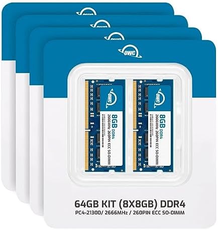 64GB (2x32GB DDR4 2666MHz PC4-21300 CL19 2RX8 ECC Unbuffered SODIMM 1.2V 260-pin Memory RAM