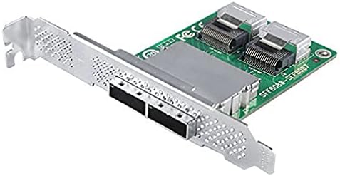 H!Fiber LSI SAS 9211-8i RAID Controller Card, 6Gb/s Internal SAS/SATA HBA Card, LSI 2008 Chip, PCI Express 2.0 X8, 2X SFF-8087 Ports
