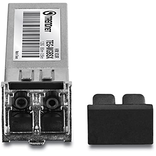 TRENDnet SFP Multi-Mode LC Module 4-Pack, TEG-MGBSX/4, Transmission Up to 550m (1804 Ft, Mini-GBIC, Hot Pluggable, IEEE 802.3z Gigabit Ethernet, Supports Up to 1.25 Gbps, Lifetime Protection