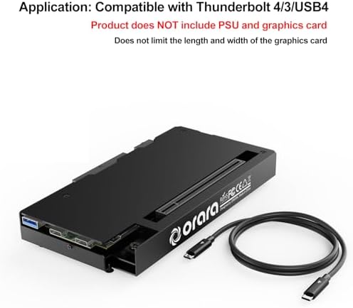 External GPU Dock Station, Mini eGPU Enclosure Only Compatible with Thunderbolt 3/4,USB4 40Gbps Graphics Card Dock Compatible with NVIDIA/AMD PCIe, PD 85W, Daisy Chain, DC/ATX/SFX/Flex Support