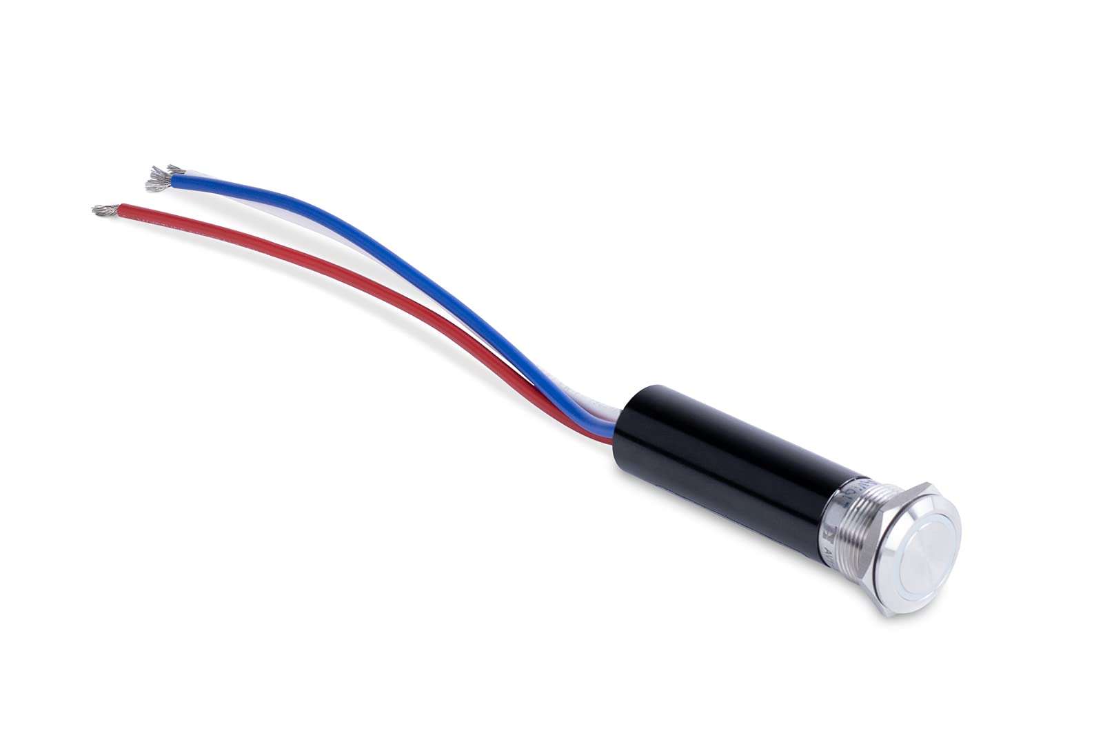 Sierra AV10120B Push-Button Switch, Off/(On1)/(On2), Blue/Red Halo LED, 20A