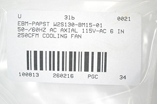 EBM-PAPST W2S130-BM15-01 50-/60HZ AC AXIAL 115VAC 6IN 250CFM COOLING FAN B260216