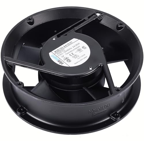 for Ebm-Papst W2E143-AA15-01 Cooling Fan, 17cm 172×51mm AC AXIAL Fan, 115V 24/26W, 3Uf, 2-pin Connector All Metal Fan W2E143-AA15-01