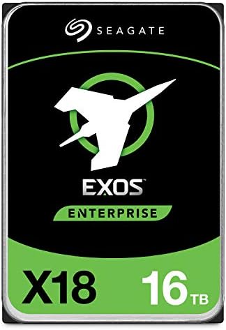 Seagate Exos X18 Enterprise Class, 16TB, Enterprise Internal Hard Drive, SATA, 3,5" 6Gbit/s, 128MB Cache (ST16000NM000J