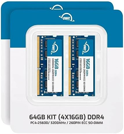 64GB (2x32GB DDR4 3200MHz PC4-25600 CL22 2RX8 ECC Unbuffered SODIMM 1.2V 260-pin Laptop Memory RAM