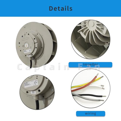 RH35Z-2EK.6N.XR Ziehl-abegg Fan 230VAC 3.20KW 14.0A Centrifugal Fan Replace RH35B-2EK.6N.2R