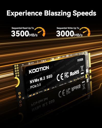 512GB PCIe 3.0 M.2 Internal Solid State Drive PCle 3.0x4 SSD NVMe M.2 2280 Internal SSD Up to 3500MB/s PCIe Gen 3 NVMe SSD Less Heat Large Storage M.2 Internal Solid State Hard Drive for PC