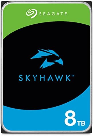 Seagate Skyhawk 8TB Video Internal Hard Drive HDD – 3.5 Inch SATA 6Gb/s 256MB Cache for DVR NVR Security Camera System with Data Rescue Services (ST8000VX010