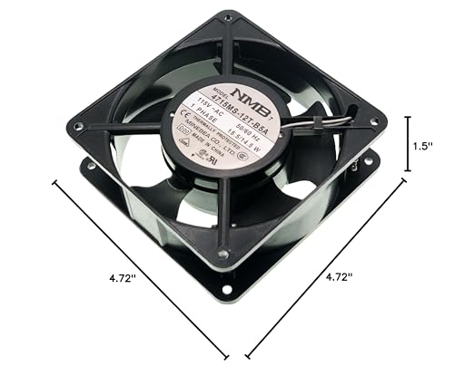 4715MS-12T-B5A BTH 2-pin Cooling Fan,AC115V 15.5/14.5W 120 ×120 ×38mm 12038 Cooling Fan