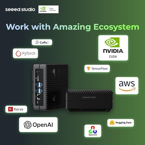 NVIDIA Jetson Orin NX 16GB Edge AI Device - reComputer J4012, 4xUSB 3.2, M.2 Key E & Key M Slot, Pre-Installed Jetpack System with NVIDIA Jetpack on 128GB NVMe SSD