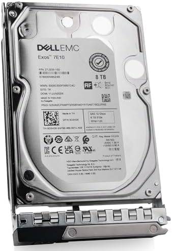 Dell 8TB 7.2K RPM SAS 12Gb/s 512e 3.5in Enterprise Hard Drive for: PowerEdge R340 R550xs R650 R560 R660 R860 T640 T150 T360 ME4024 C6420 MX5016s 0C5HD0 G16