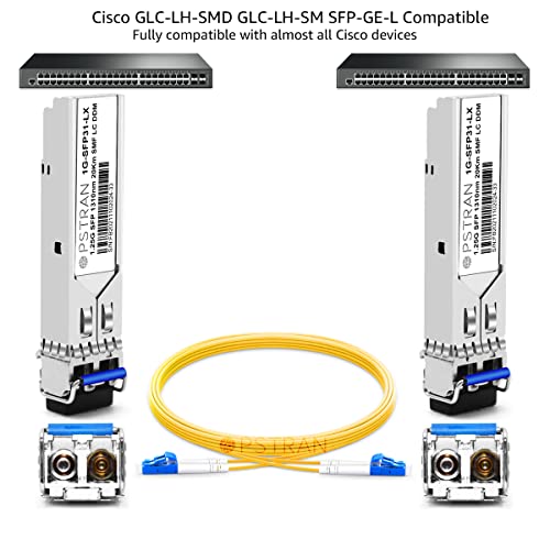 1000BASE-SX SFP Optical Transceiver Module Compatible with HPE Aruba J4858D J4858DCM JL745A Q8N53A ProCurve J4858C J4858B J4858A 850nm 550m DDM Duplex LC MMF 10pcs/Pack