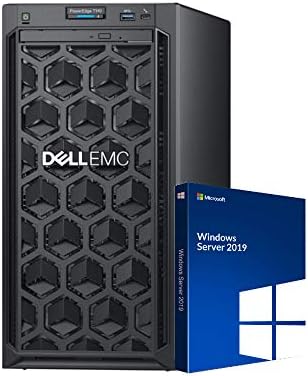 Dell PowerEdge T140 Mini Tower Server with Intel Xeon 3.3GHz CPU, 64GB DDR4 RAM, 16TB HDD Storage, RAID, Windows 2019 (Renewed