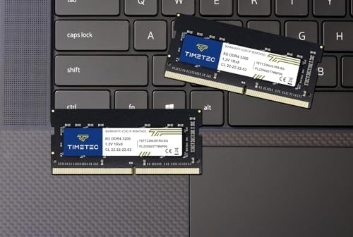 Timetec 16GB DDR4 3200MHz (or 2933MHz or 2666MHz PC4-25600 Non-ECC Unbuffered 1.2V CL22 2Rx8 Dual Rank 260 Pin SODIMM Laptop Notebook PC Computer Memory RAM Module Upgrade