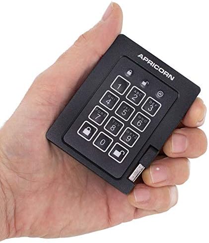 Apricorn 2TB Aegis Padlock SSD 256-Bit, FIPS 140-2 Level 2 Validated Ruggedized USB 3.0 Encrypted External Portable Drive (ASSD-3PL256-2TBF