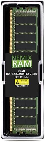 NEMIX RAM 8GB (1X8GB DDR4 2666MHZ PC4-21300 1Rx4 1.2V CL19 288-PIN ECC RDIMM Registered Server Memory Compatible with Samsung M393A1G40EB2-CTD