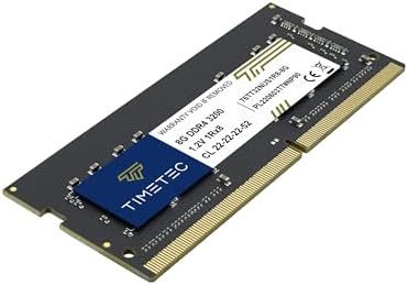 Timetec 16GB DDR4 3200MHz (or 2933MHz or 2666MHz PC4-25600 Non-ECC Unbuffered 1.2V CL22 2Rx8 Dual Rank 260 Pin SODIMM Laptop Notebook PC Computer Memory RAM Module Upgrade
